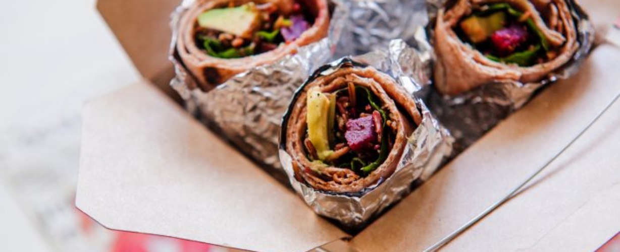 healthy lunch wraps voor onderweg