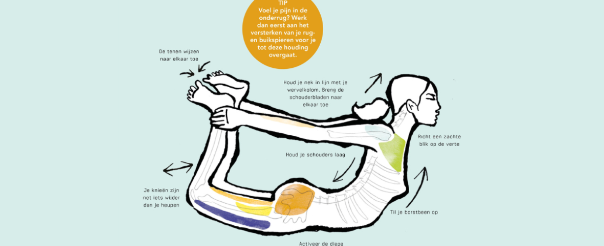 Dhanurasana de Booghouding uitgelicht (1)