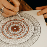 Mandala inkleurtekening