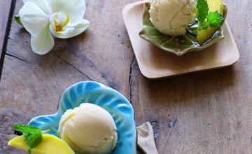 Vegan ijs volgens een verlicht recept
