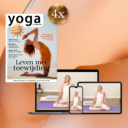1 jaar onbeperkt online yogalessen & 4x Yoga by Happinez, voor 6,- per maand